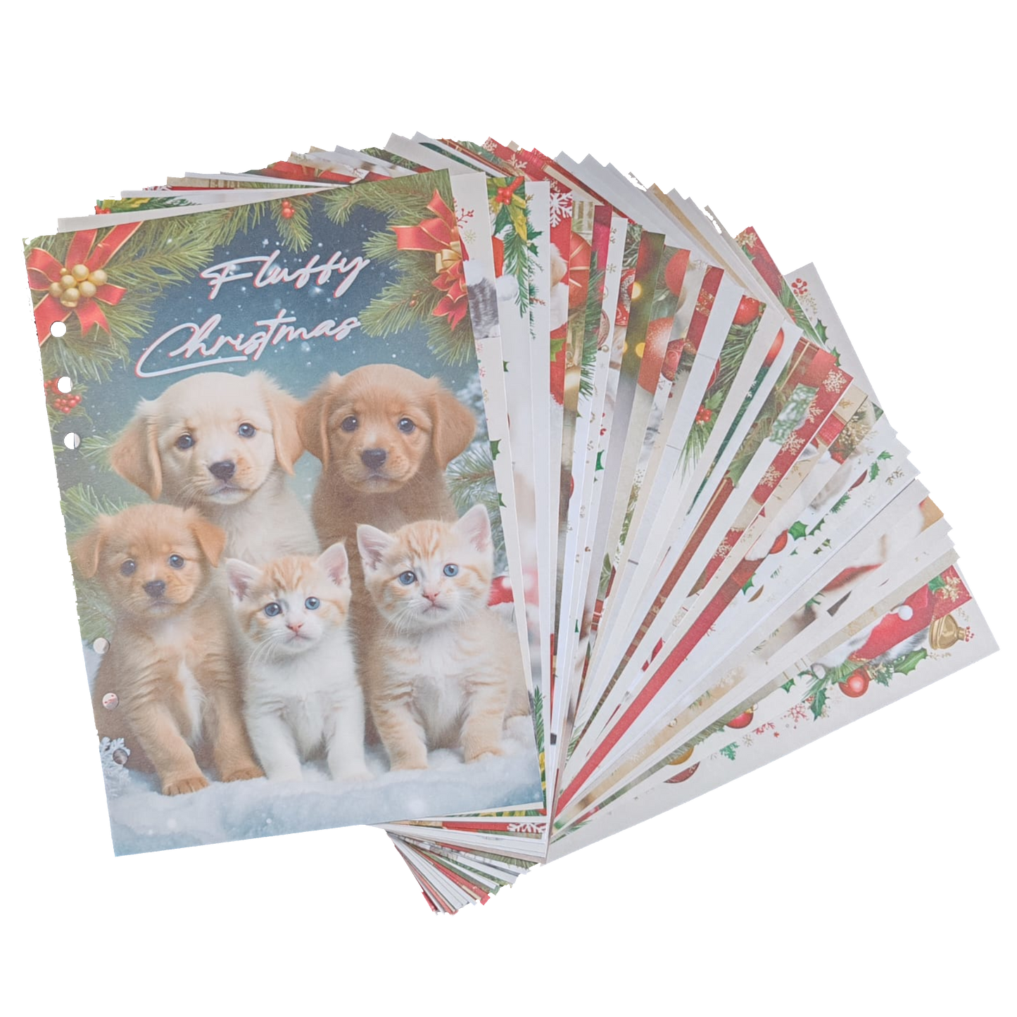 Fluffy Christmas - DIN A5 / DIN A6 Journaleinlagen