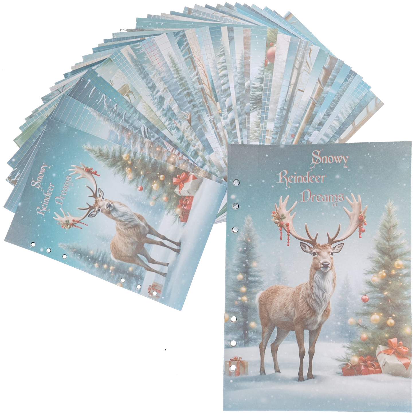 Snowy Reindeer Dreams - DIN A5 / DIN A6 Journaleinlagen