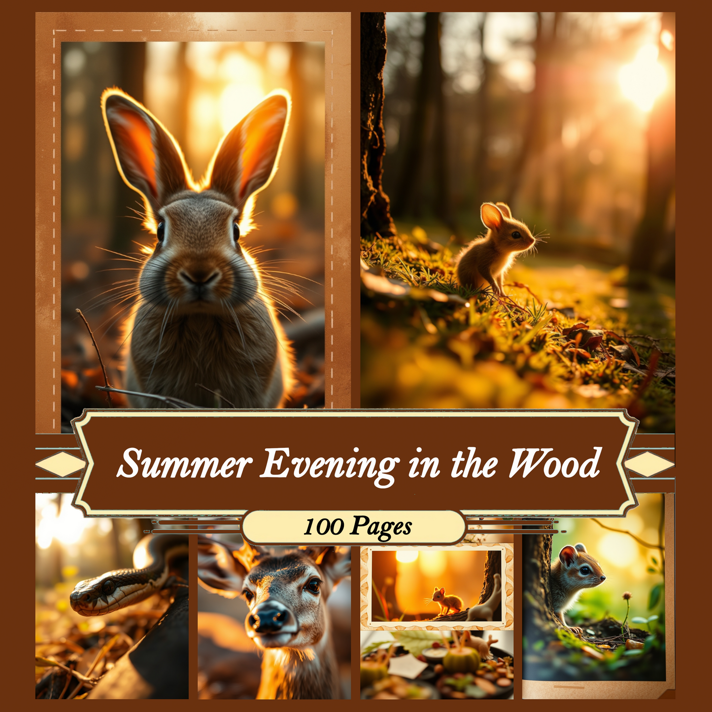 Summer Evening in the Wood | Digital Download | 100 Bilder | Scrapbook | DIN A4