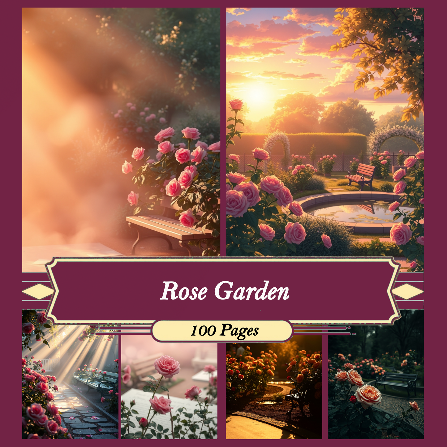 Rose Garden | Digital Download | 100 Bilder | Scrapbook | DIN A4