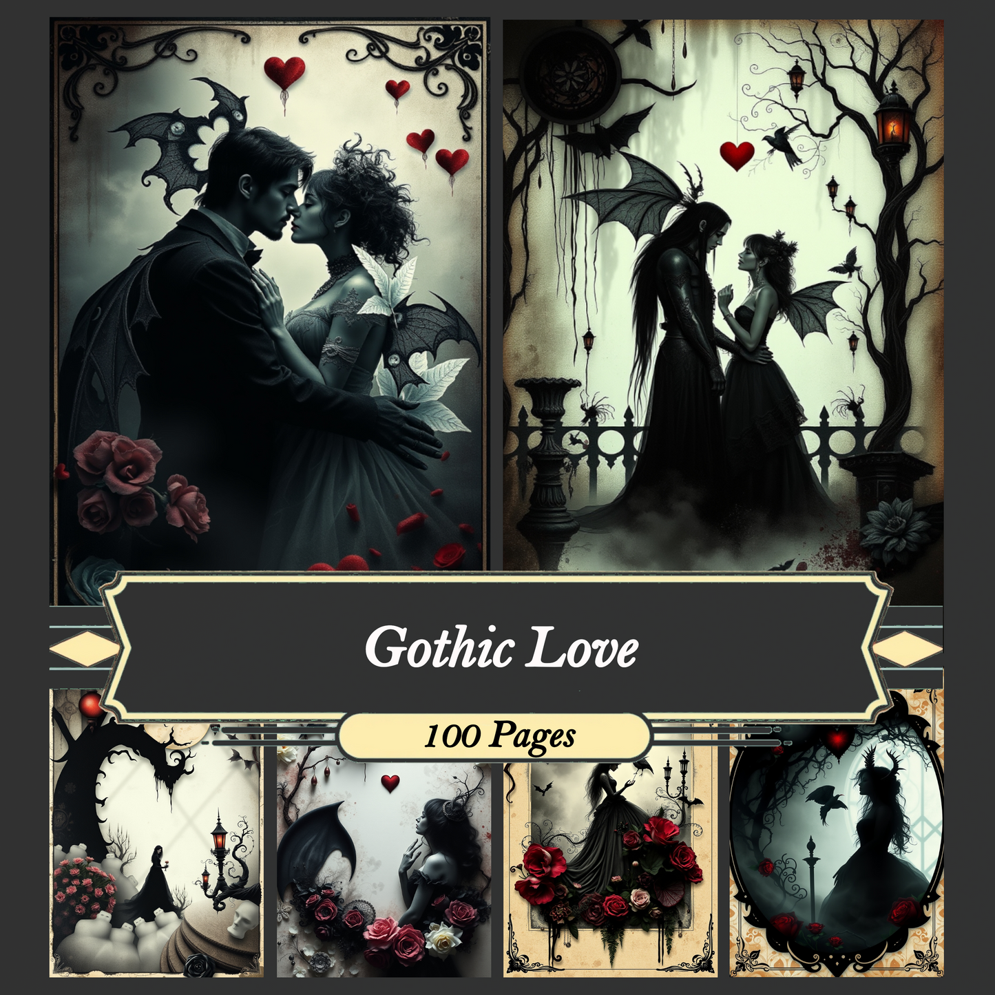 Gothic Love | Digital Download | 100 Bilder | Scrapbook | DIN A4