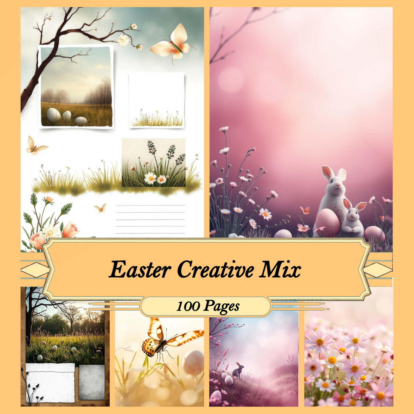 Easter Creative Mix | Digital Download | 100 Bilder | Scrapbook | A4