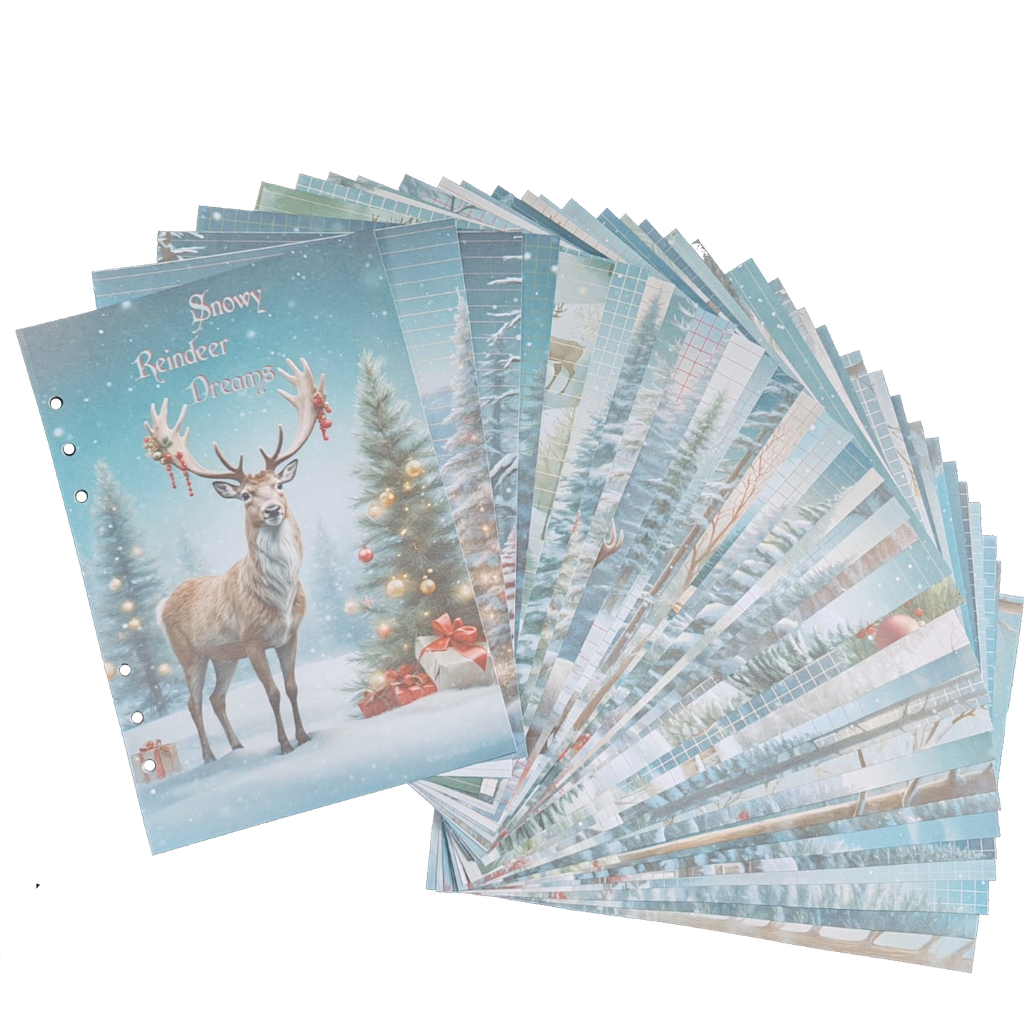 Snowy Reindeer Dreams - DIN A5 / DIN A6 Journaleinlagen