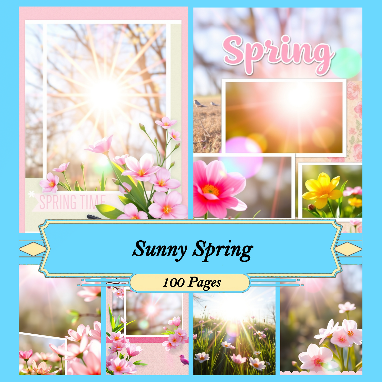 Sunny Spring | Digital Download | 100 Bilder | Scrapbook | DIN A4
