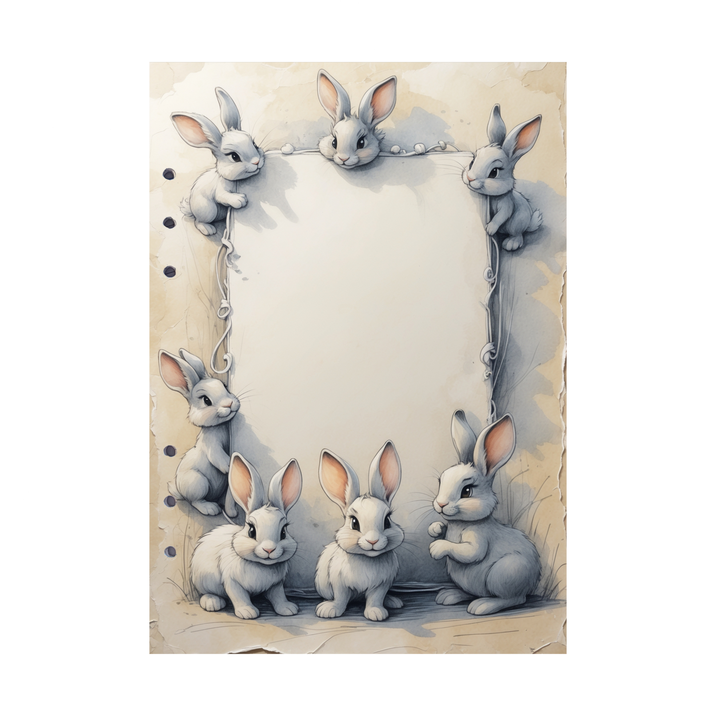 DIN A5 Ringbucheinlagen 6-fach Lochung mit Motiv | Happy Easter 10