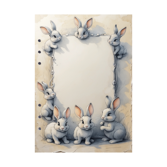 DIN A5 Ringbucheinlagen 6-fach Lochung mit Motiv | Happy Easter 10