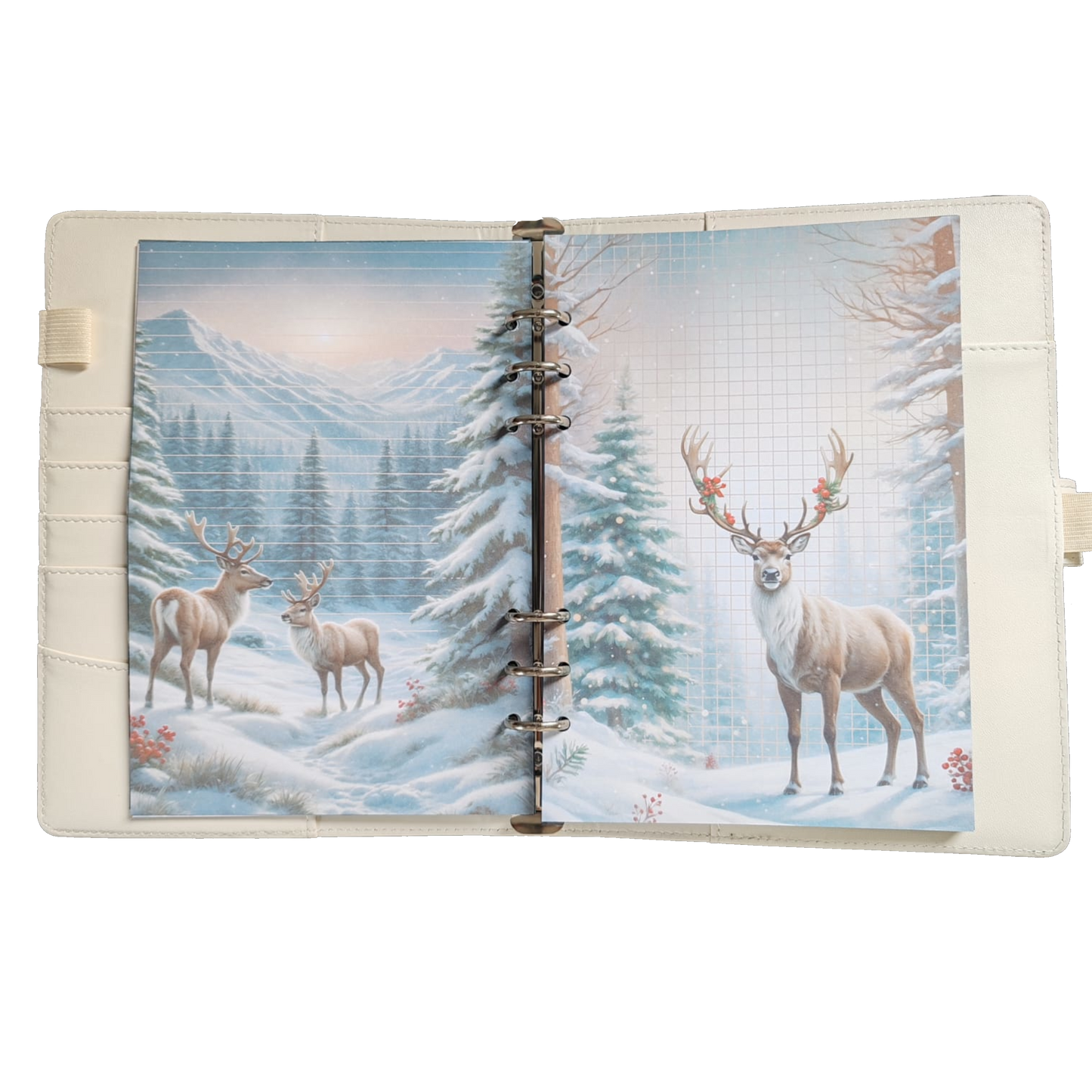 Snowy Reindeer Dreams - DIN A5 / DIN A6 Journaleinlagen
