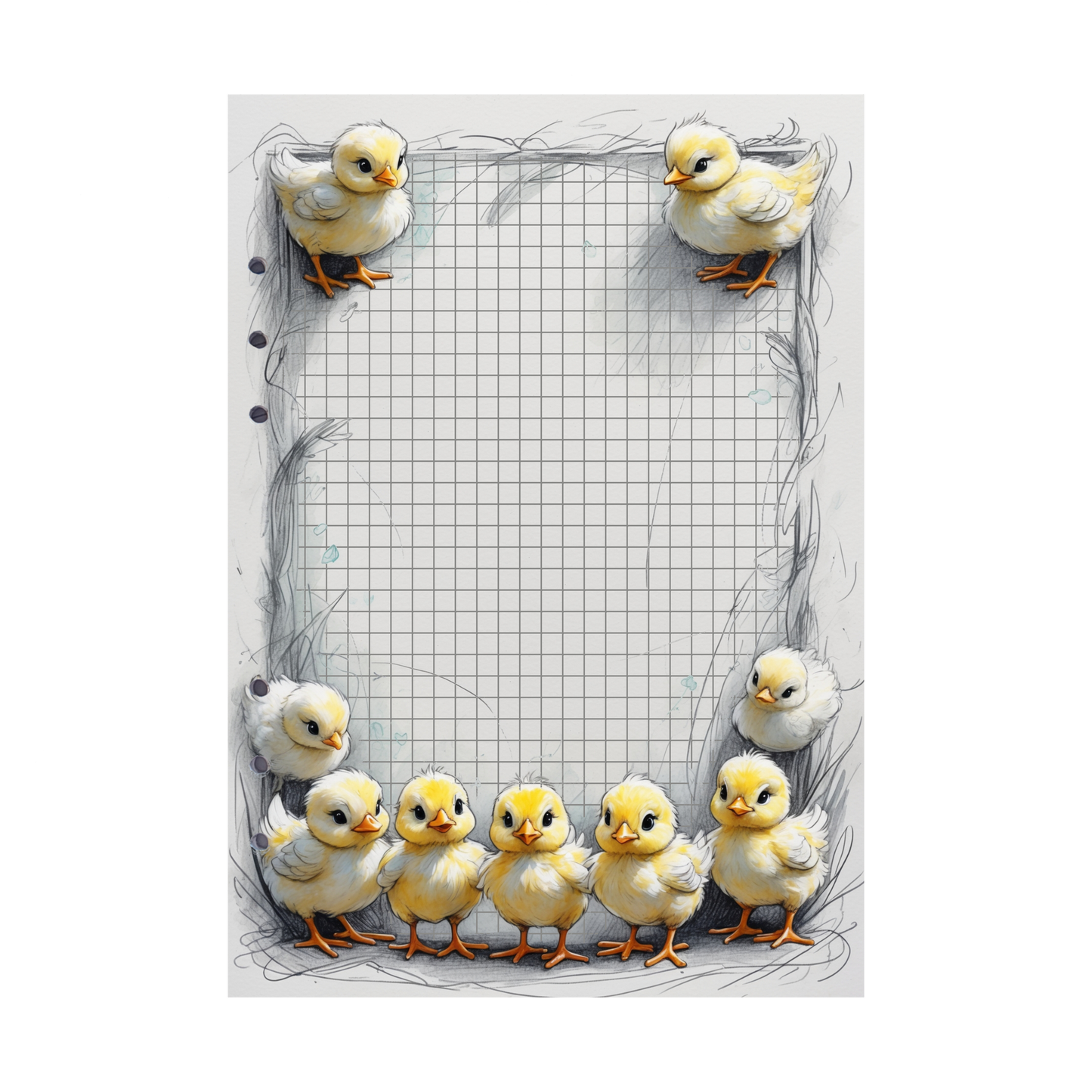 DIN A5 Ringbucheinlagen 6-fach Lochung mit Motiv | Happy Easter 11