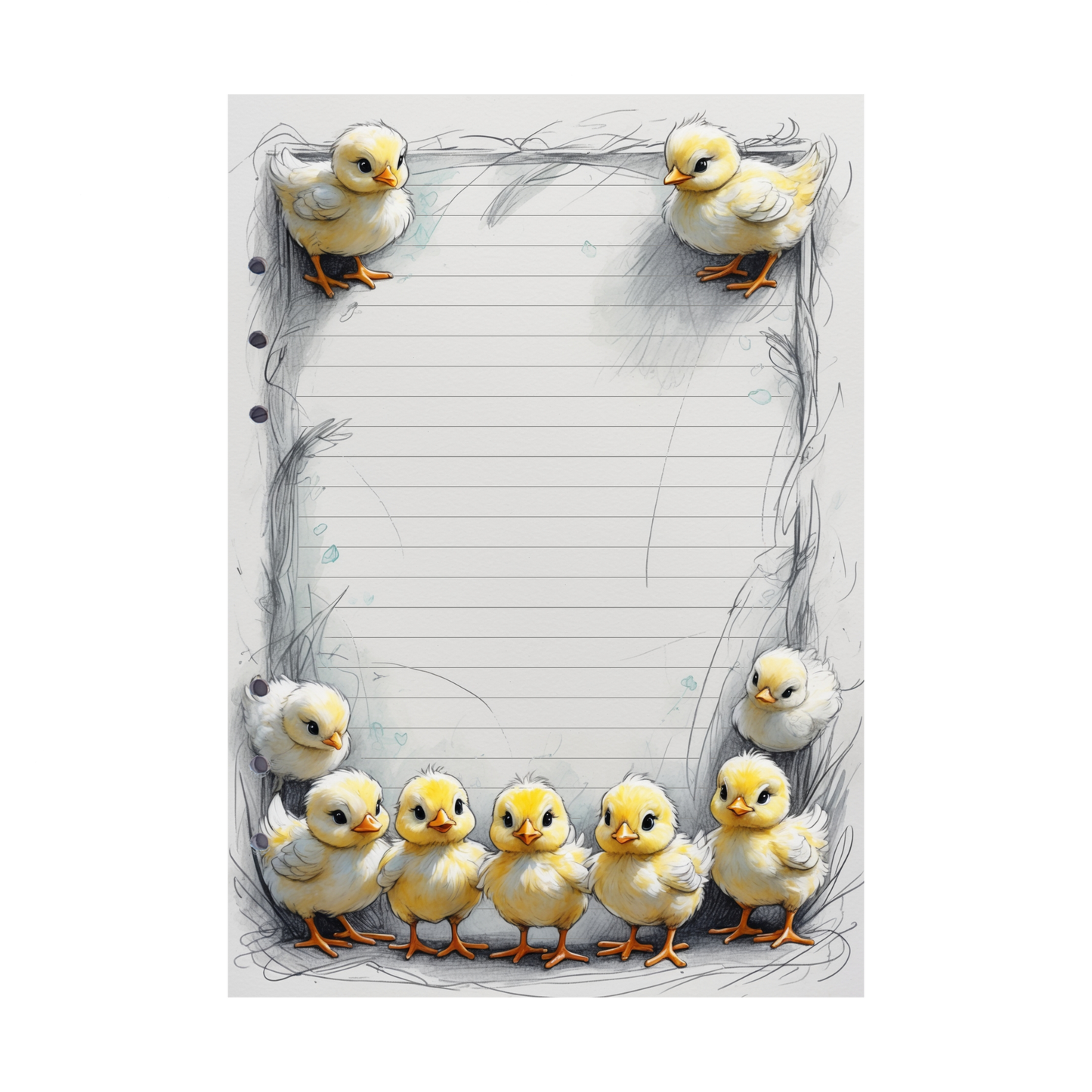 DIN A5 Ringbucheinlagen 6-fach Lochung mit Motiv | Happy Easter 11