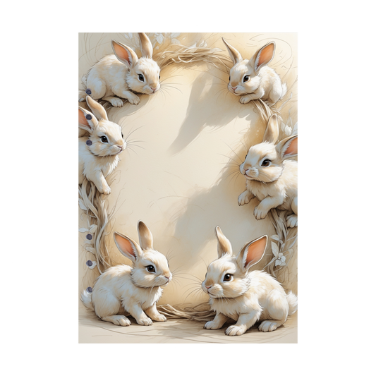 DIN A5 Ringbucheinlagen 6-fach Lochung mit Motiv | Happy Easter 12