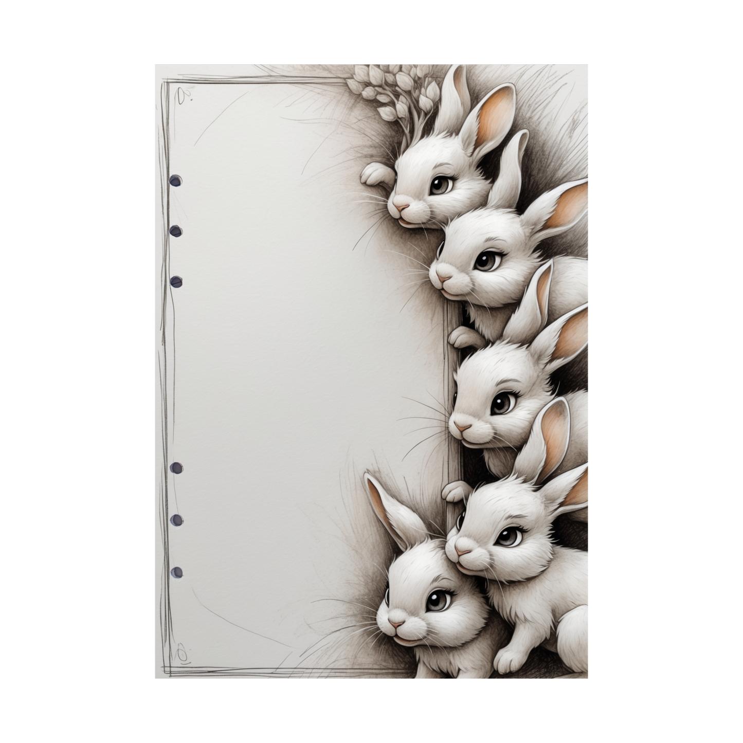 DIN A5 Ringbucheinlagen 6-fach Lochung mit Motiv | Happy Easter 14