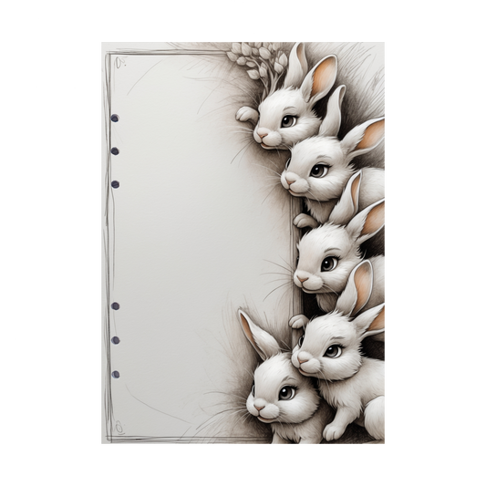 DIN A5 Ringbucheinlagen 6-fach Lochung mit Motiv | Happy Easter 14