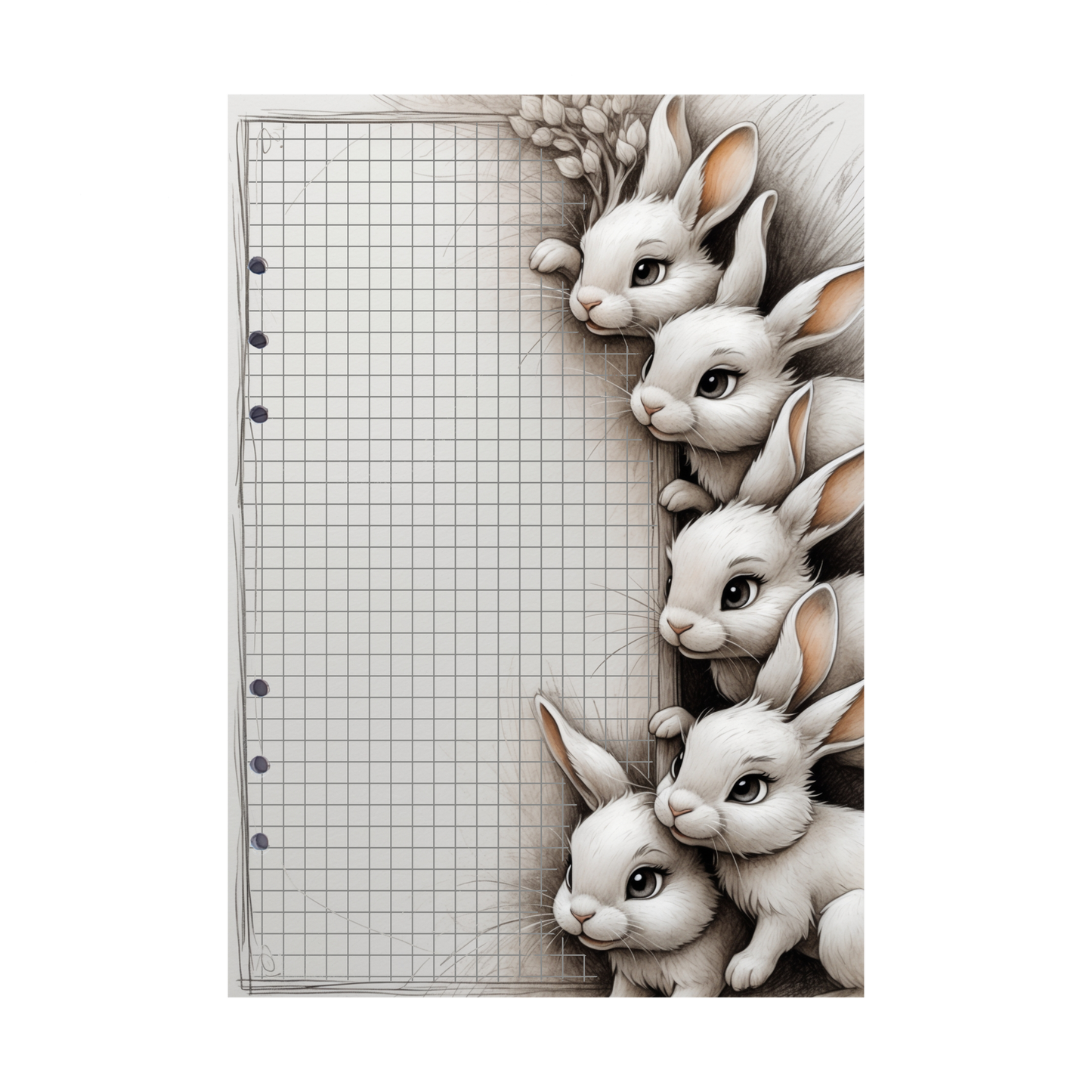 DIN A5 Ringbucheinlagen 6-fach Lochung mit Motiv | Happy Easter 14