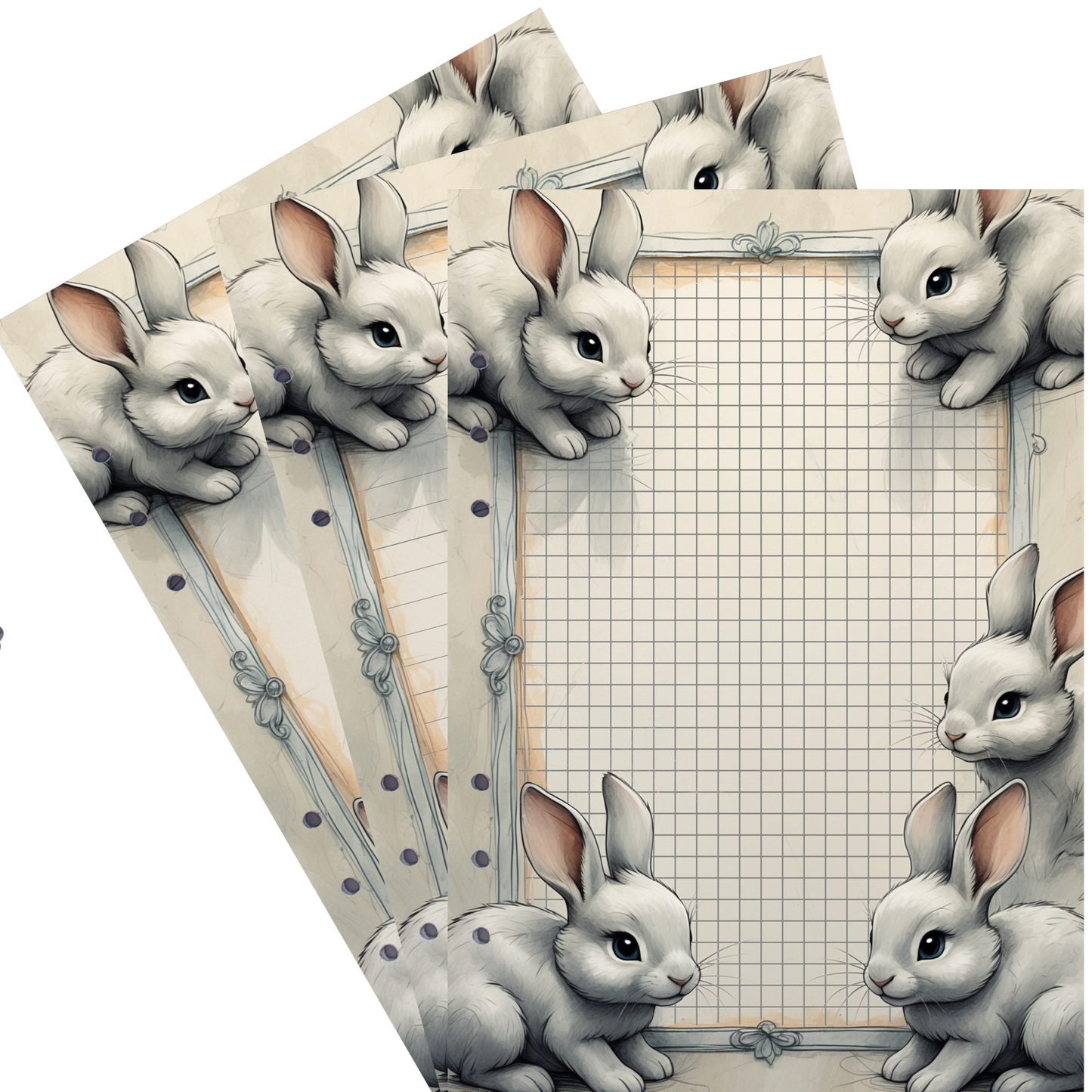 DIN A5 Ringbucheinlagen 6-fach Lochung mit Motiv | Happy Easter 15
