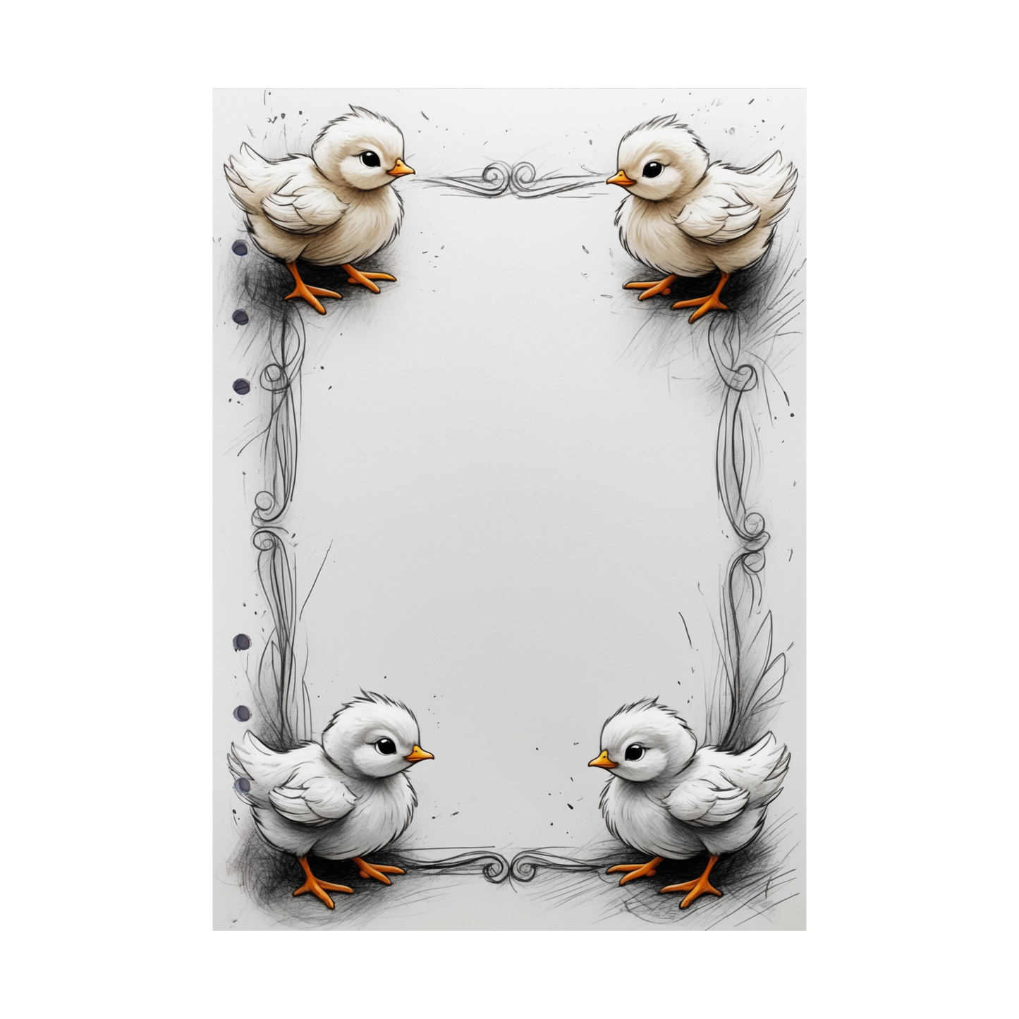 DIN A5 Ringbucheinlagen 6-fach Lochung mit Motiv | Happy Easter 17