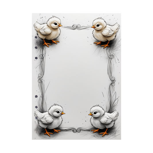 DIN A5 Ringbucheinlagen 6-fach Lochung mit Motiv | Happy Easter 17