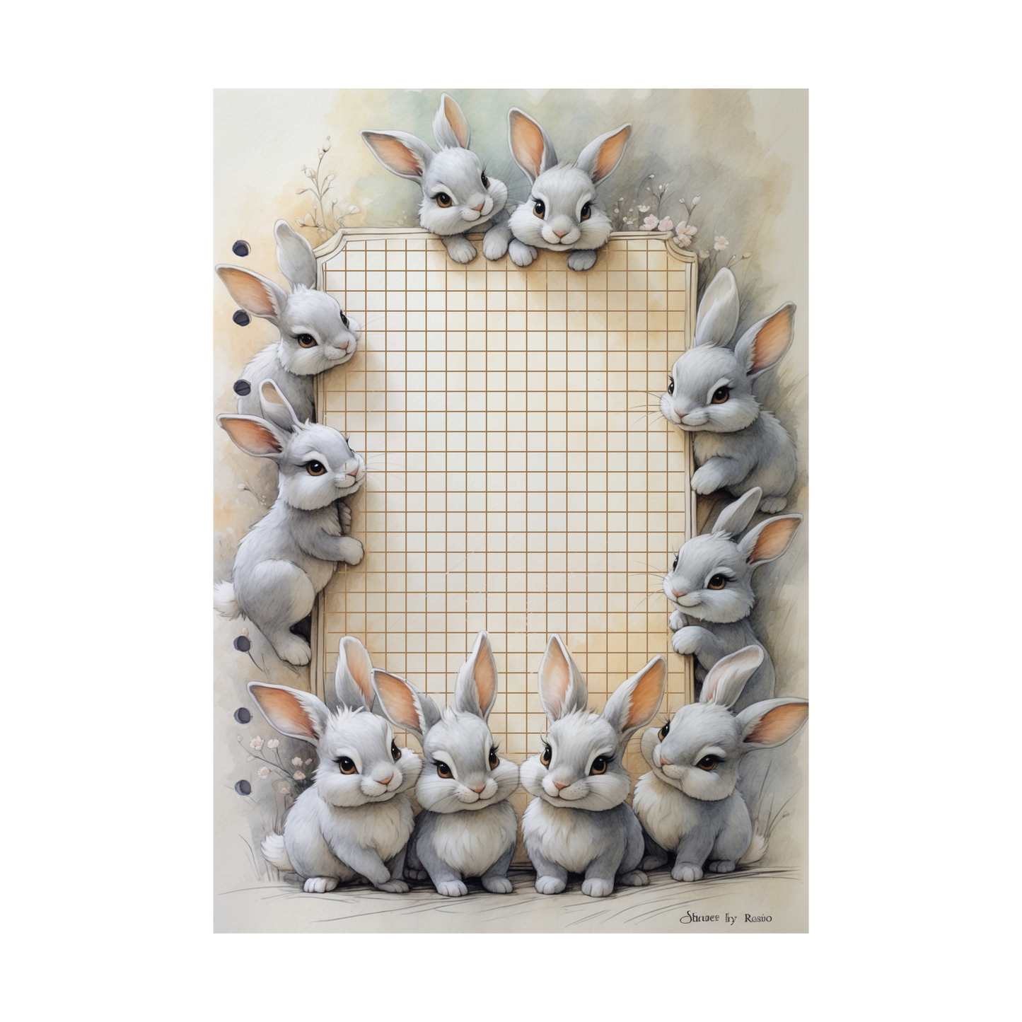 DIN A5 Ringbucheinlagen 6-fach Lochung mit Motiv | Happy Easter 19