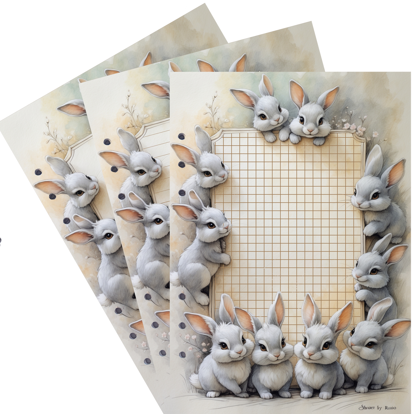 DIN A5 Ringbucheinlagen 6-fach Lochung mit Motiv | Happy Easter 19