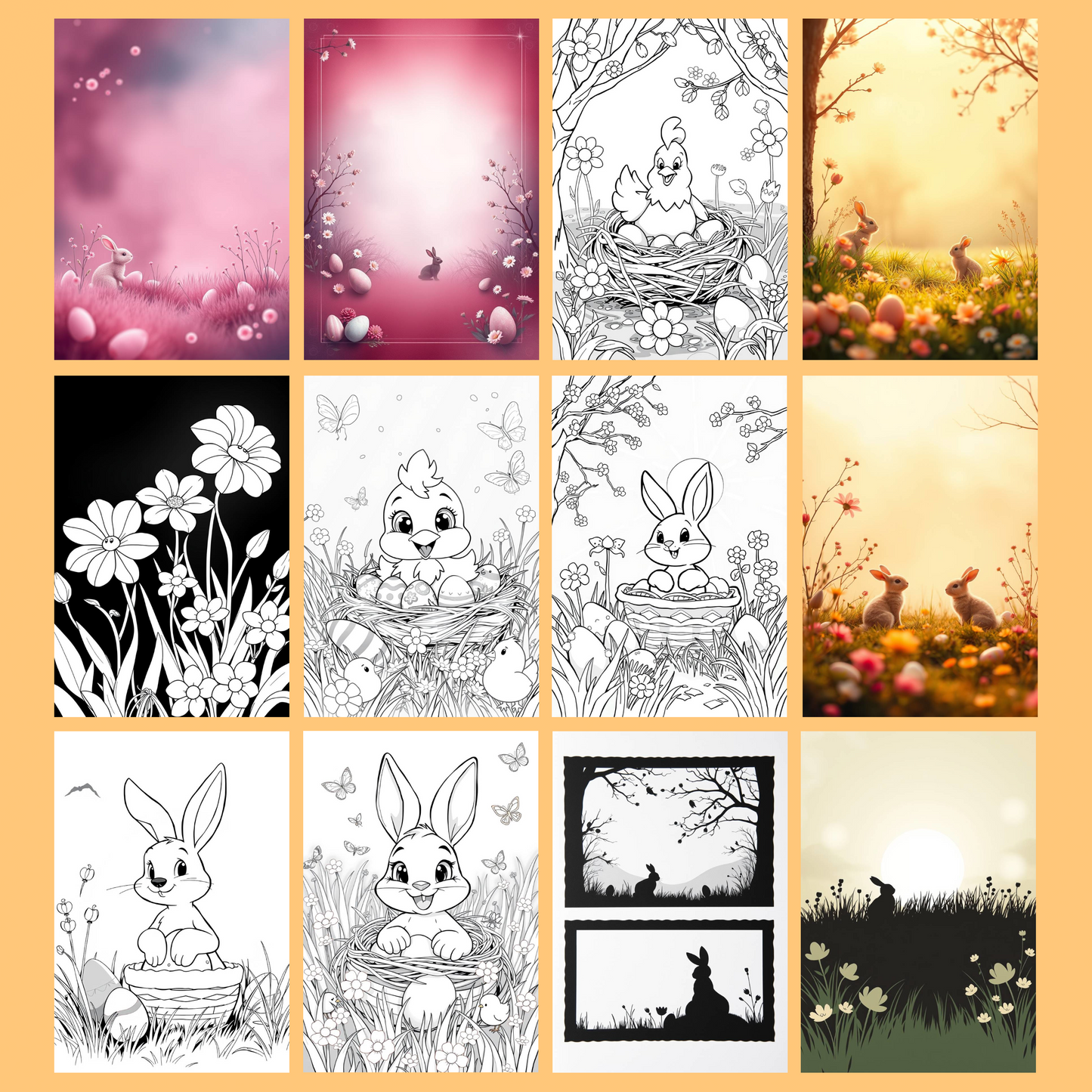 Easter Creative Mix | Digital Download | 100 Bilder | Scrapbook | A4