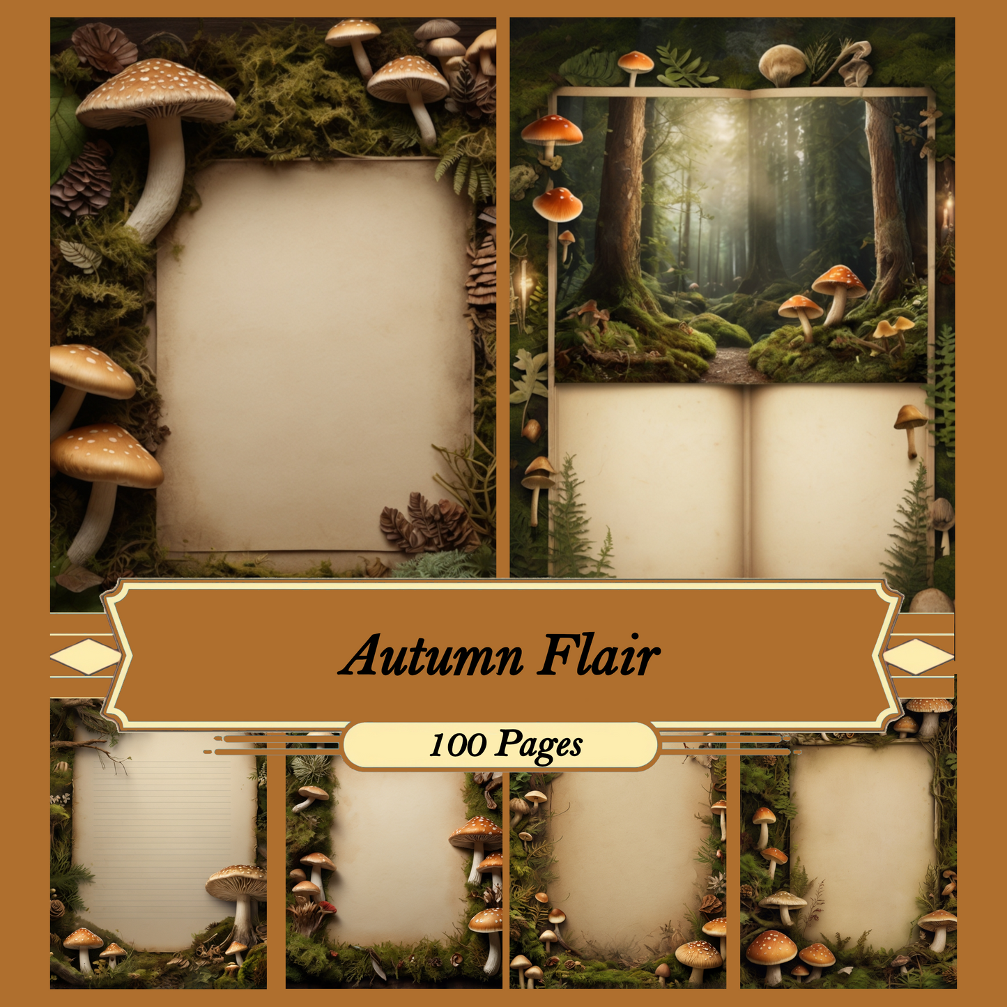 Autumn Flair | Digital Download | 100 Bilder | Scrapbook | A4