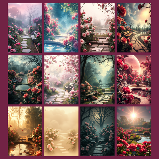 Rose Garden | Digital Download | 100 Bilder | Scrapbook | DIN A4