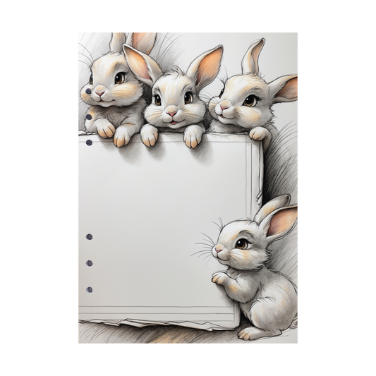 DIN A5 Ringbucheinlagen 6-fach Lochung mit Motiv | Happy Easter 20