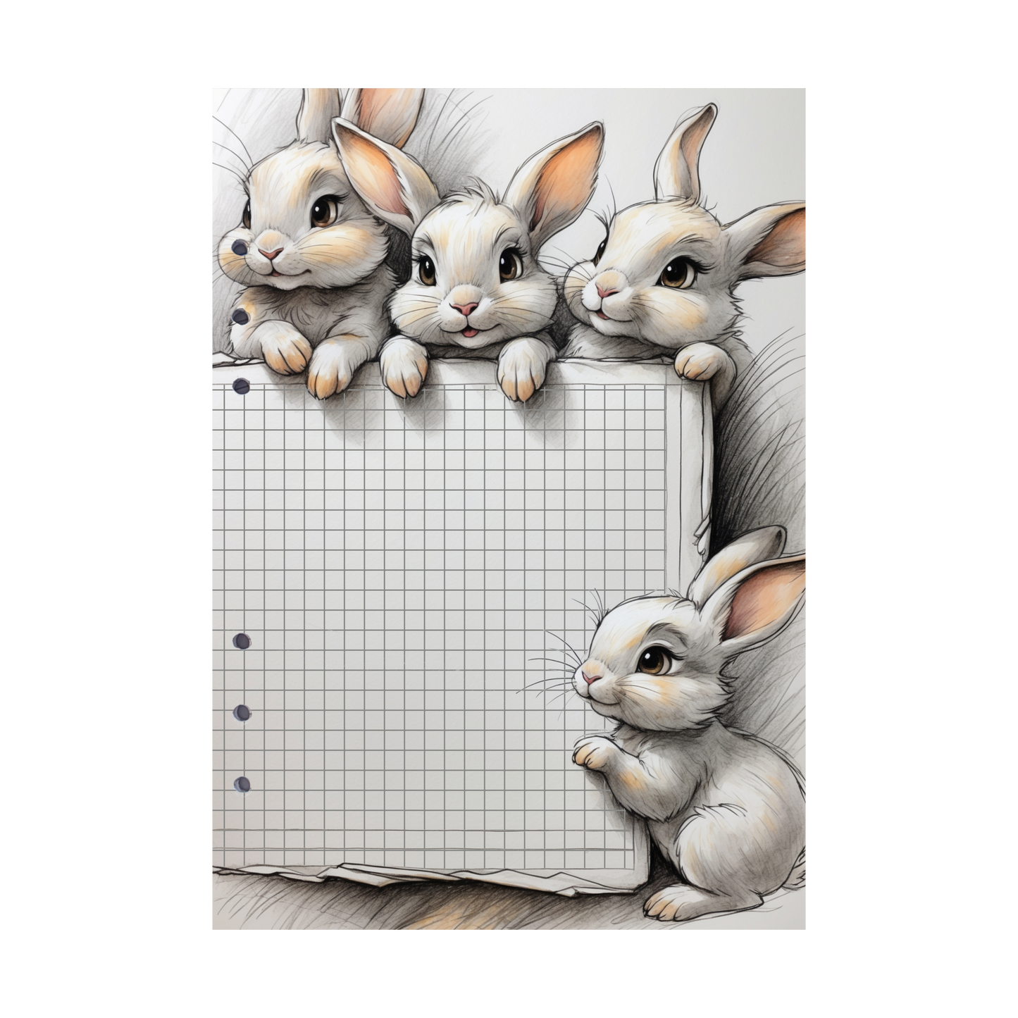 DIN A5 Ringbucheinlagen 6-fach Lochung mit Motiv | Happy Easter 20