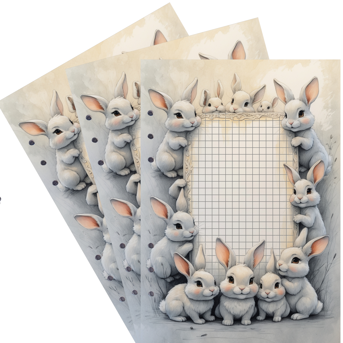 DIN A5 Ringbucheinlagen 6-fach Lochung mit Motiv | Happy Easter 21