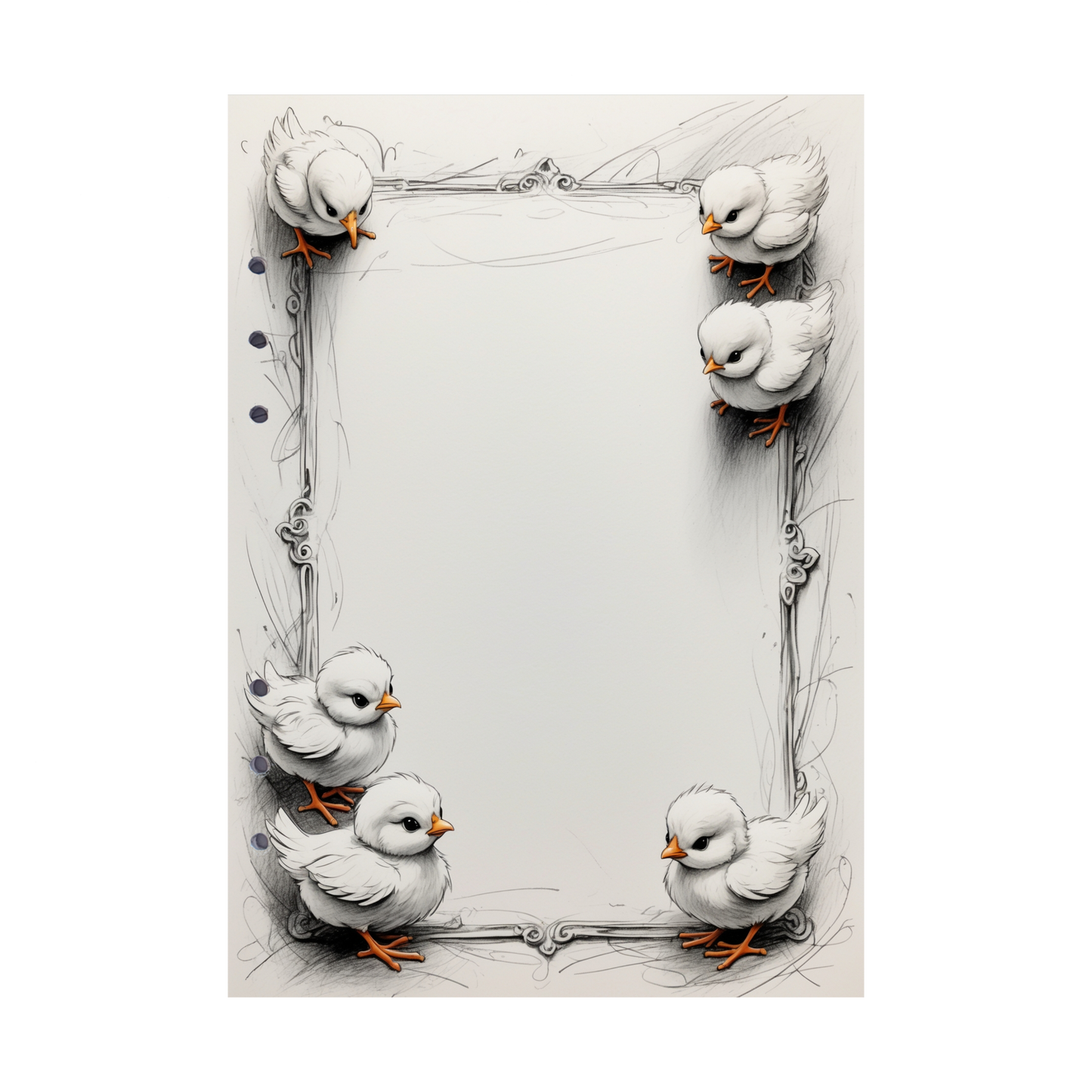 DIN A5 Ringbucheinlagen 6-fach Lochung mit Motiv | Happy Easter 22