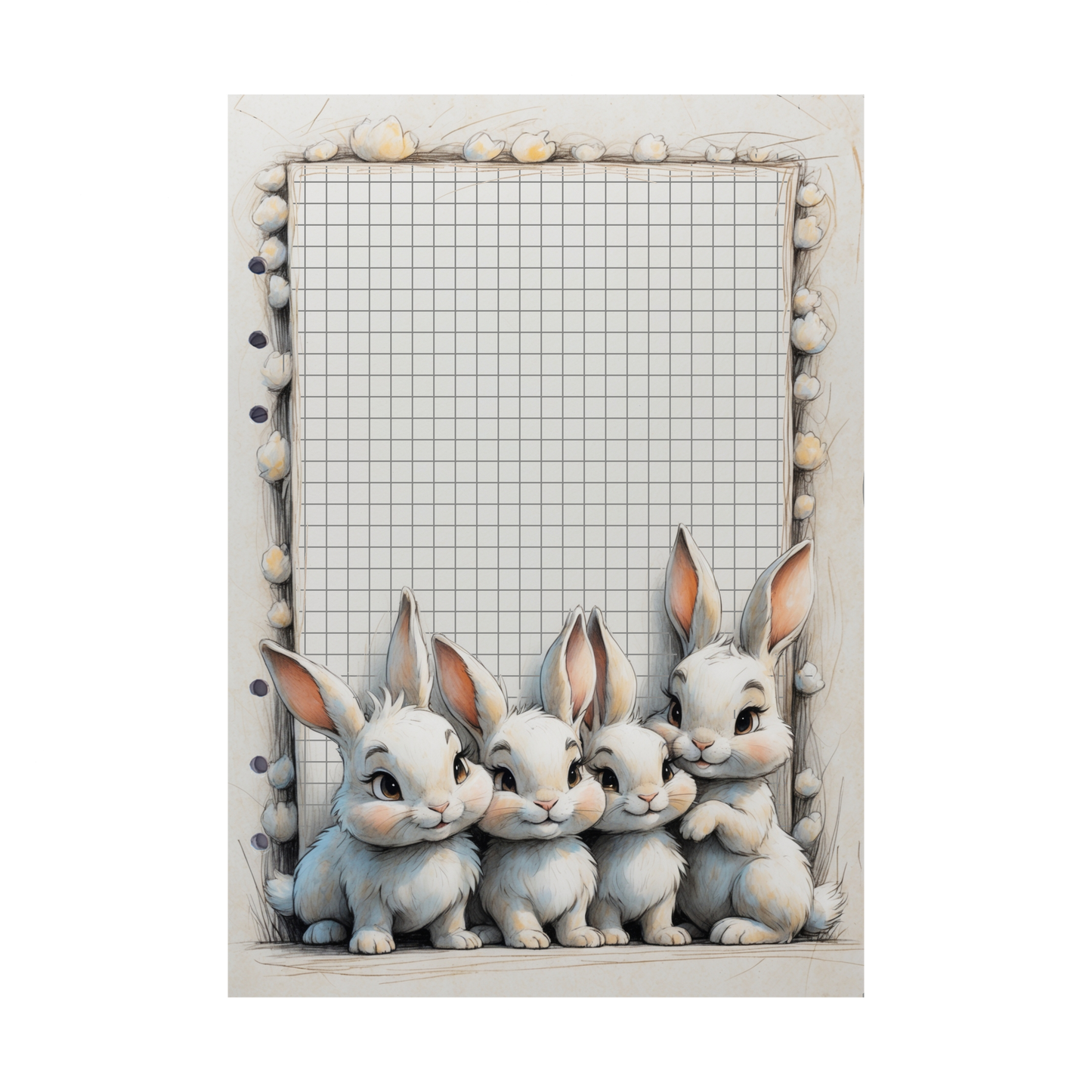 DIN A5 Ringbucheinlagen 6-fach Lochung mit Motiv | Happy Easter 23
