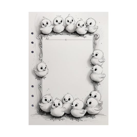 DIN A5 Ringbucheinlagen 6-fach Lochung mit Motiv | Happy Easter 25