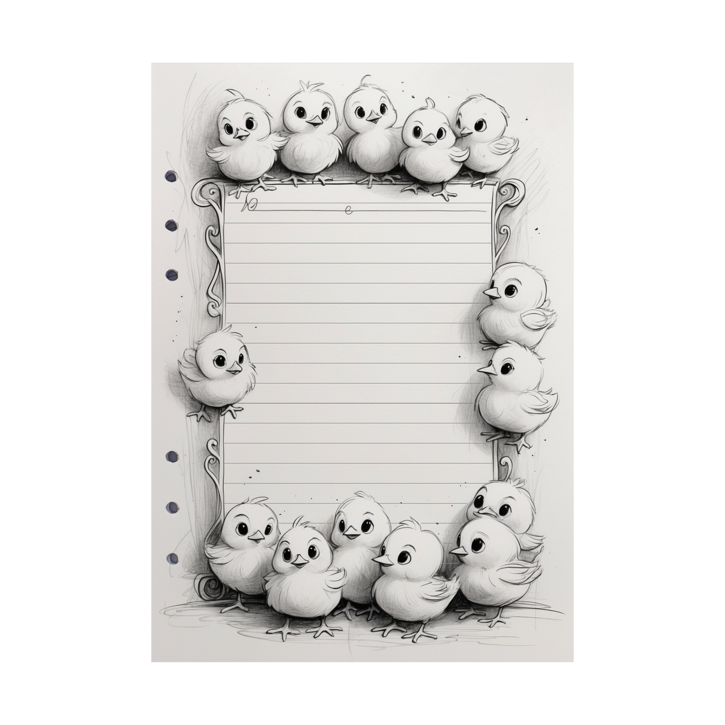 DIN A5 Ringbucheinlagen 6-fach Lochung mit Motiv | Happy Easter 25