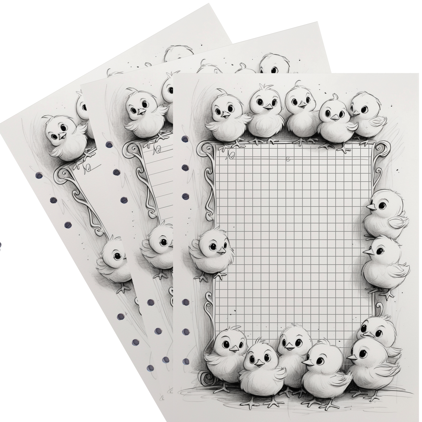 DIN A5 Ringbucheinlagen 6-fach Lochung mit Motiv | Happy Easter 25