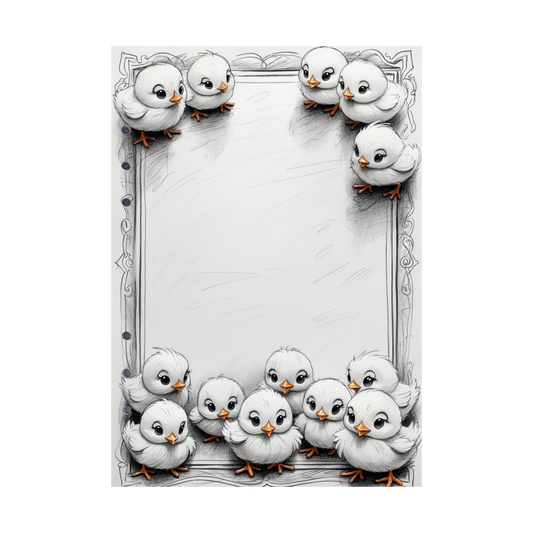 DIN A5 Ringbucheinlagen 6-fach Lochung mit Motiv | Happy Easter 26