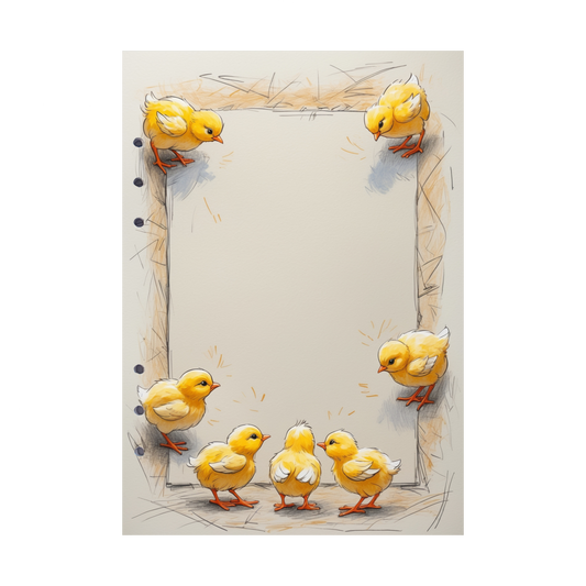 DIN A5 Ringbucheinlagen 6-fach Lochung mit Motiv | Happy Easter 27