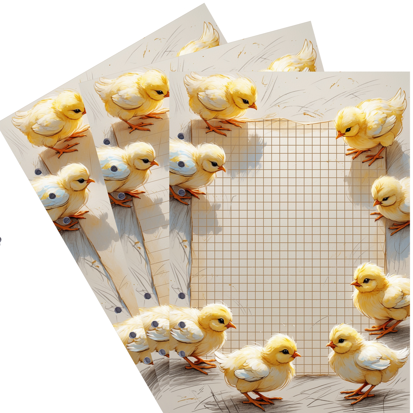 DIN A5 Ringbucheinlagen 6-fach Lochung mit Motiv | Happy Easter 28