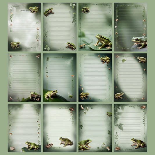 Witch’s Toad Notizseiten | Digital Download | 100 Seiten | Liniert | A4