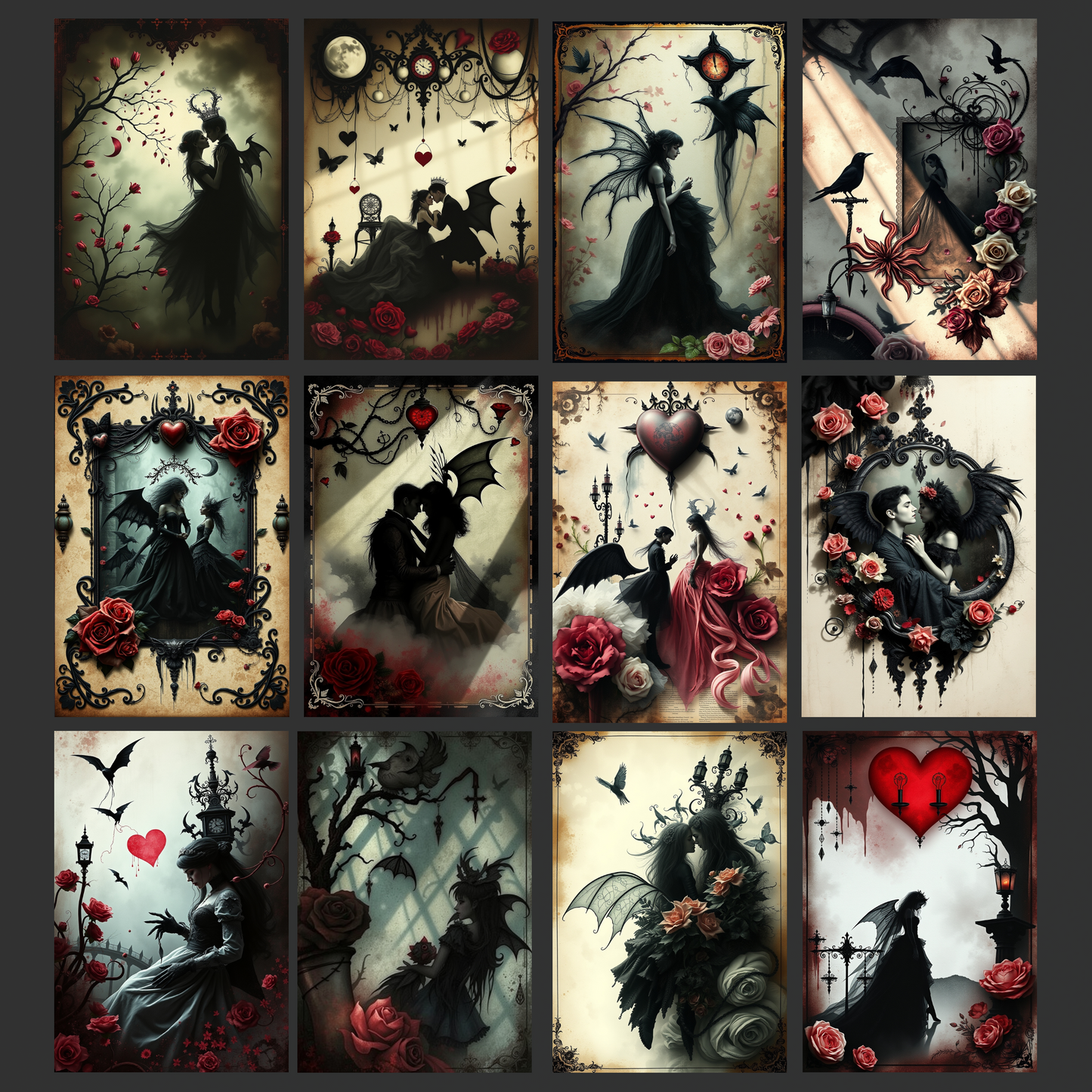 Gothic Love | Digital Download | 100 Bilder | Scrapbook | DIN A4