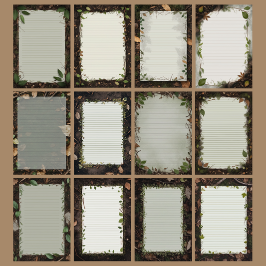 Forest Floor Notizseiten | Digital Download | 100 Seiten | Liniert | A4