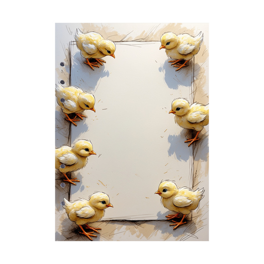 DIN A5 Ringbucheinlagen 6-fach Lochung mit Motiv | Happy Easter 30