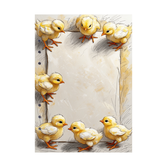 DIN A5 Ringbucheinlagen 6-fach Lochung mit Motiv | Happy Easter 31