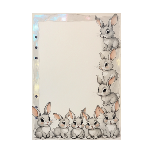 DIN A5 Ringbucheinlagen 6-fach Lochung mit Motiv | Happy Easter 32