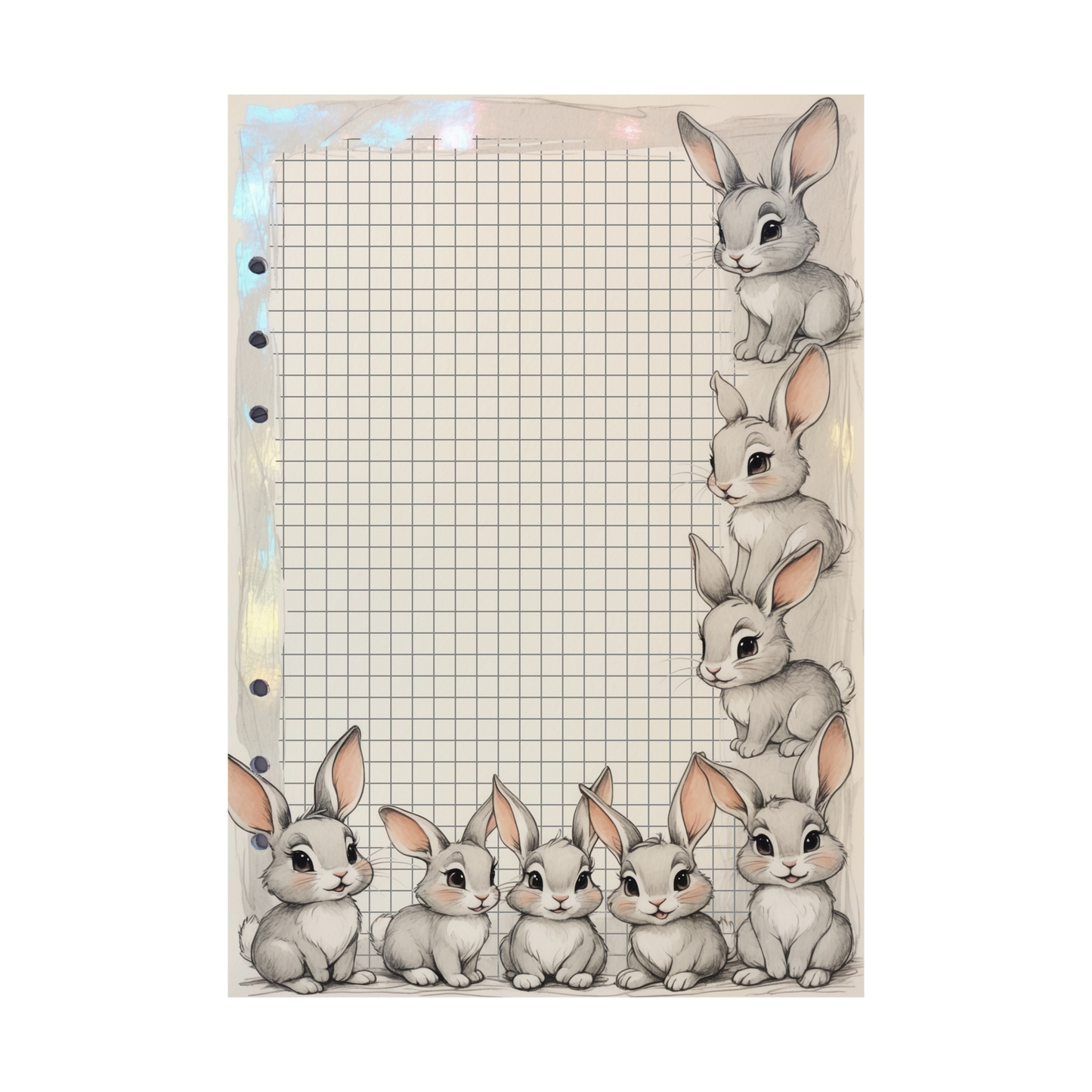 DIN A5 Ringbucheinlagen 6-fach Lochung mit Motiv | Happy Easter 32