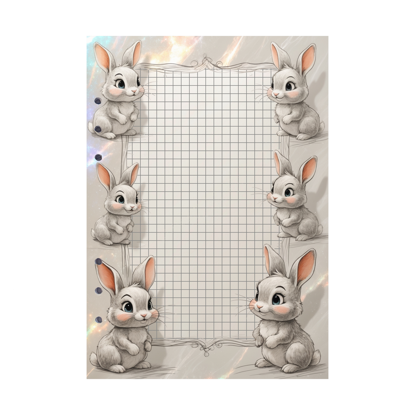 DIN A5 Ringbucheinlagen 6-fach Lochung mit Motiv | Happy Easter 33