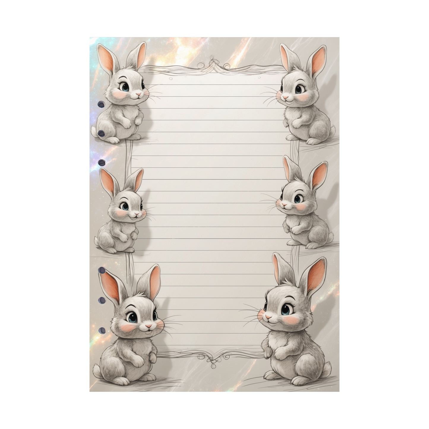 DIN A5 Ringbucheinlagen 6-fach Lochung mit Motiv | Happy Easter 33