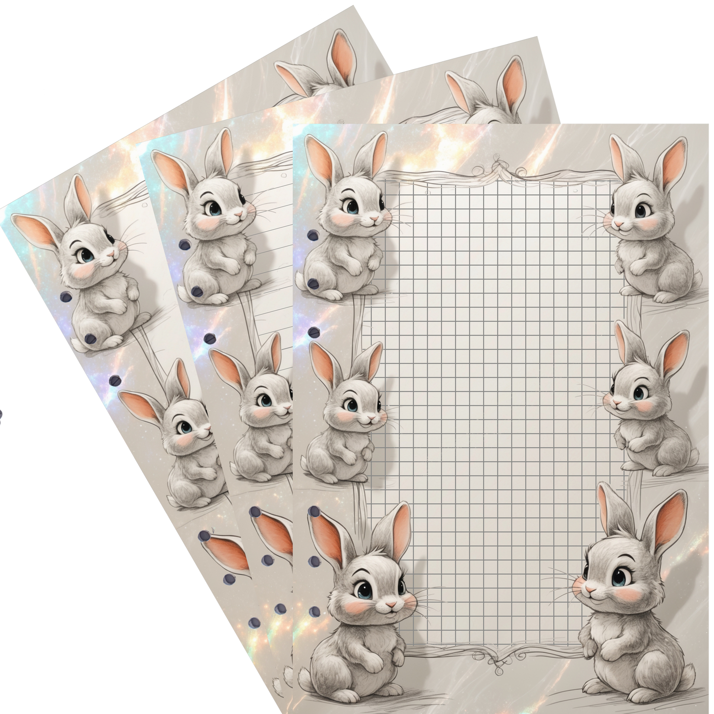 DIN A5 Ringbucheinlagen 6-fach Lochung mit Motiv | Happy Easter 33
