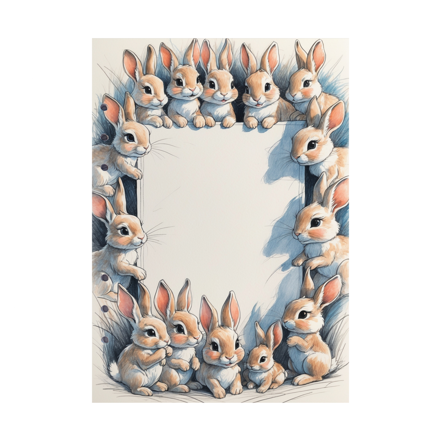 DIN A5 Ringbucheinlagen 6-fach Lochung mit Motiv | Happy Easter 34