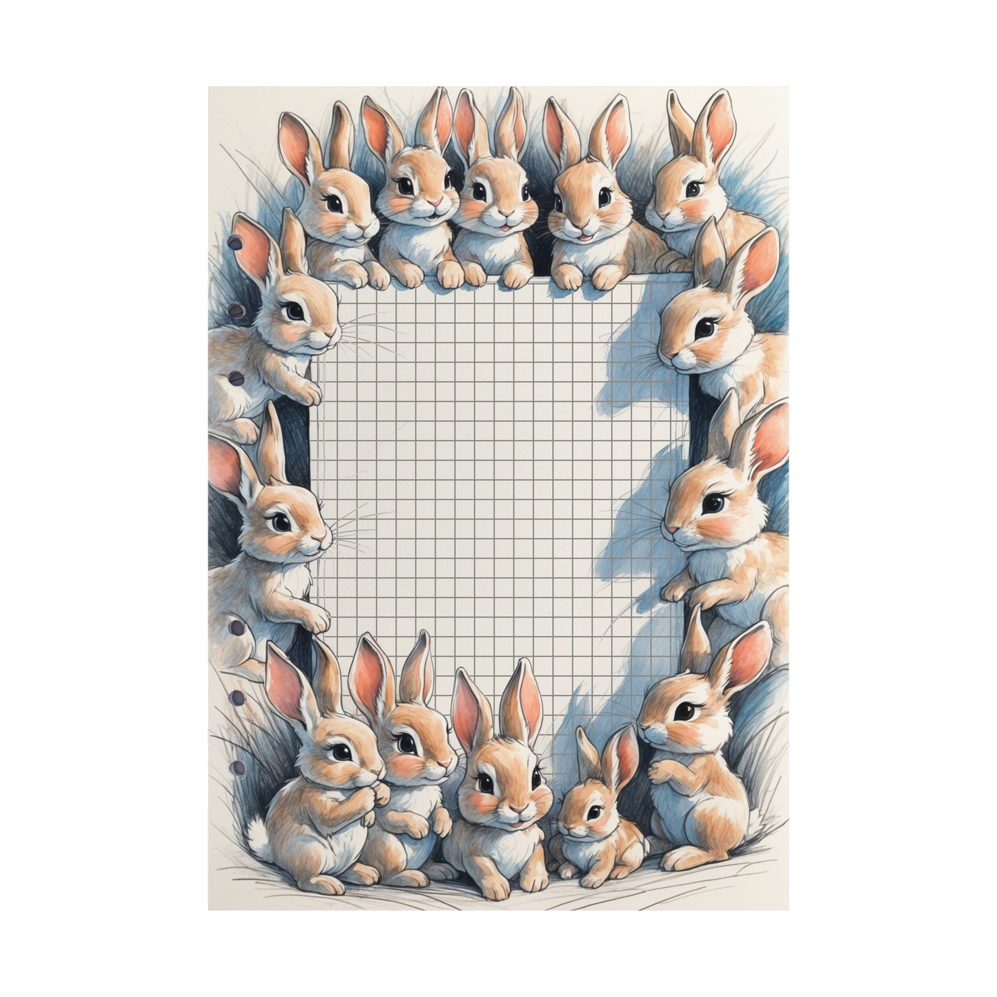 DIN A5 Ringbucheinlagen 6-fach Lochung mit Motiv | Happy Easter 34