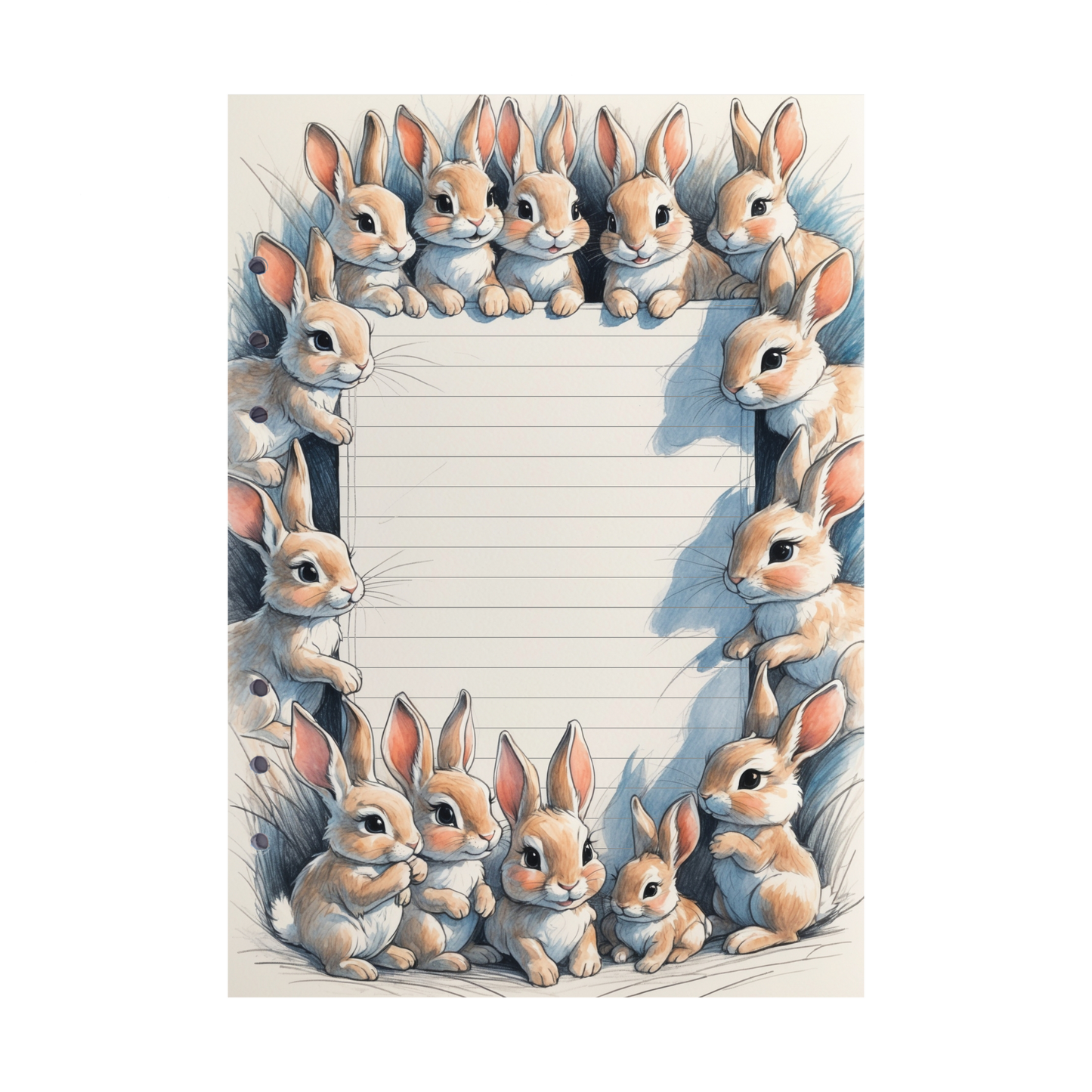 DIN A5 Ringbucheinlagen 6-fach Lochung mit Motiv | Happy Easter 34