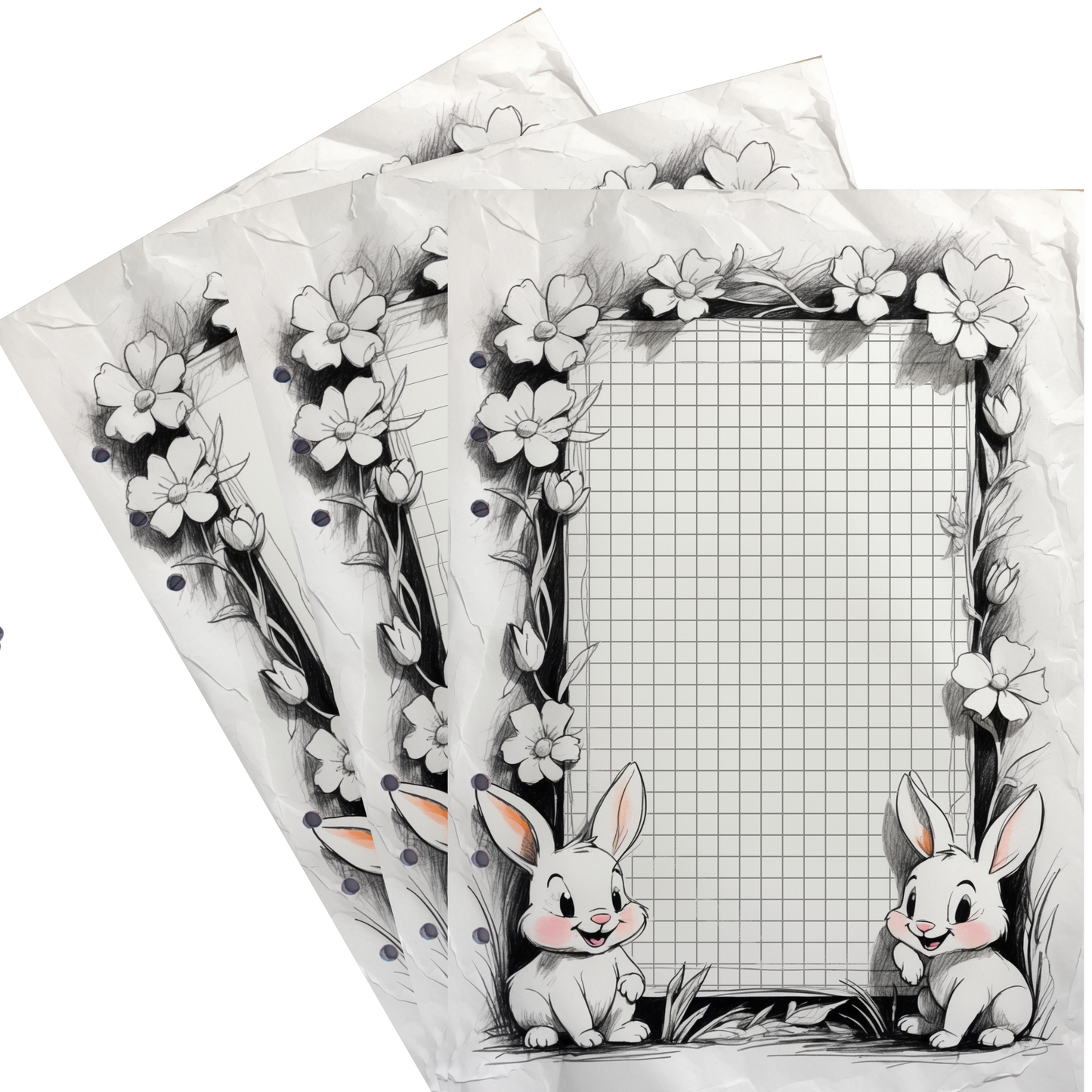 DIN A5 Ringbucheinlagen 6-fach Lochung mit Motiv | Happy Easter 38